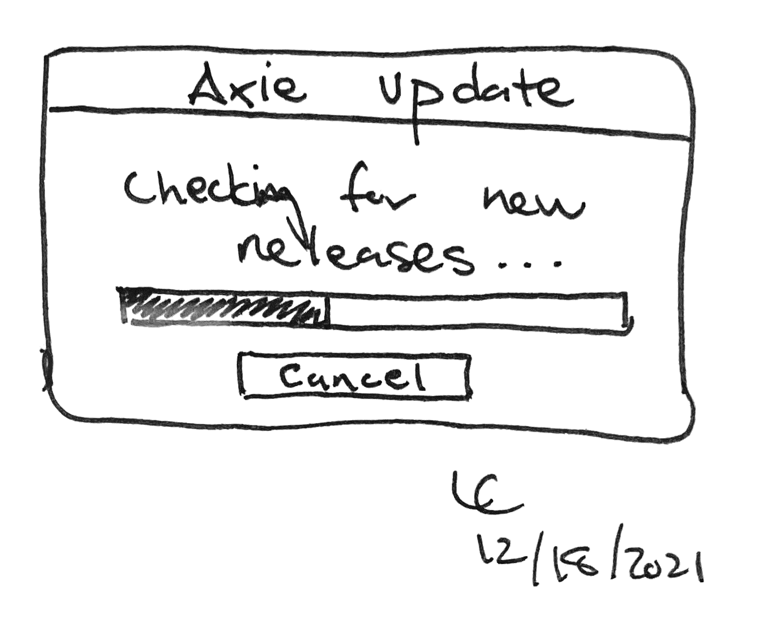 sketch of application install progress bar