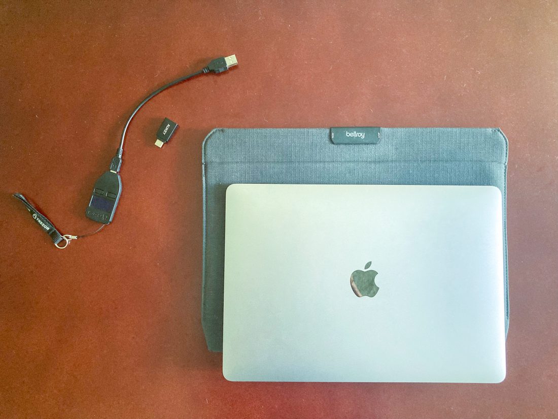 picture of Macbook Air and accessories